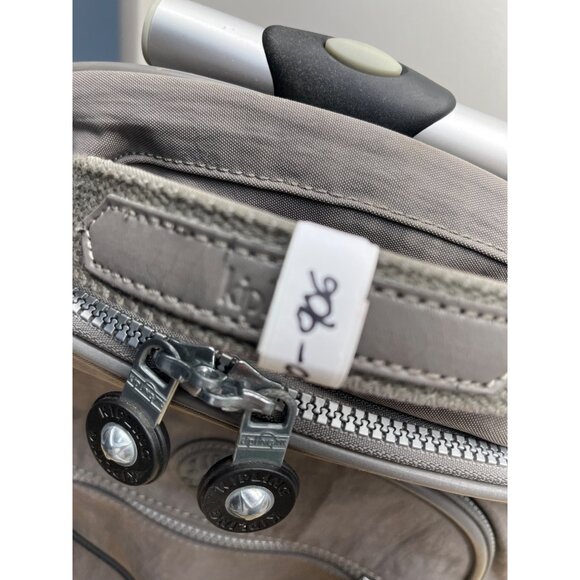 Kipling Gray Monkey Charm Adjustable Straps Trolley Handle Wheeled Backpack Sz M - Picture 15 of 16